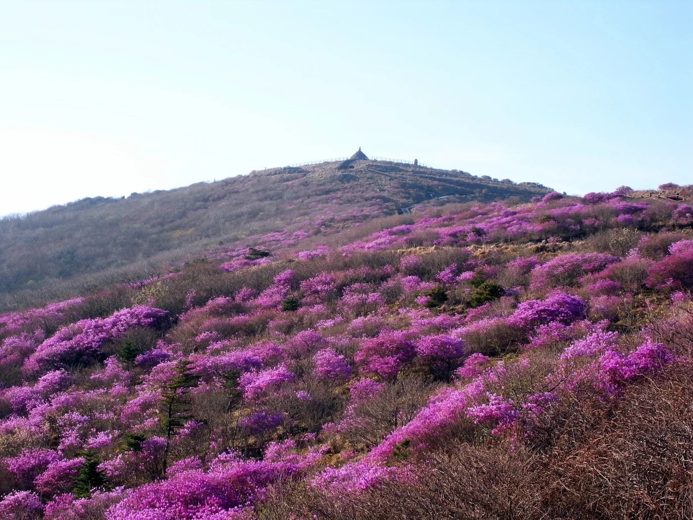 노고단에서 바라본 겹겹의 지리산 능선